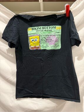 Nickelodeon Black Tag Sponge Bob Crewneck - Size Child Small